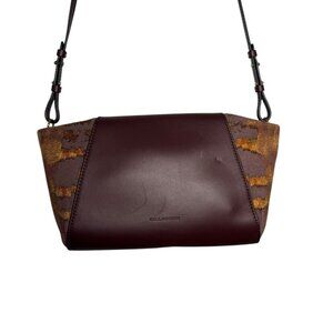 Ulla Johnson Imogen Soft TriColor Mix Leather large Clutch Crossbody handbag